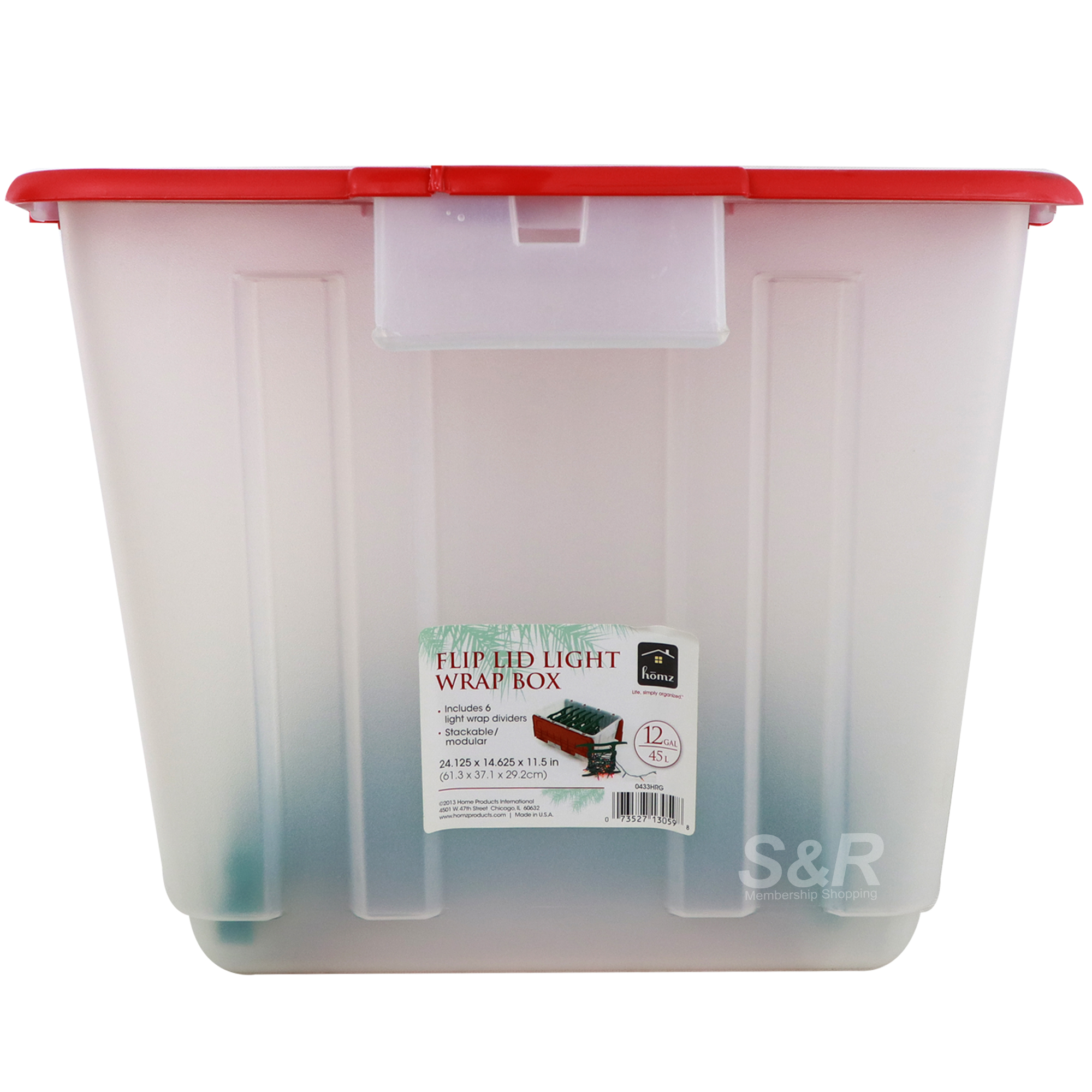 Homz String Flip Light Wrap Box Red 1pc